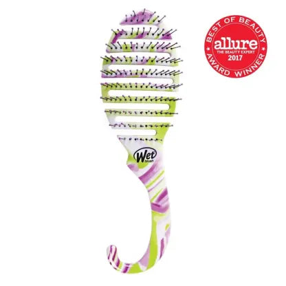 Shower Detangler Green Purple Swirl - Wet Brush